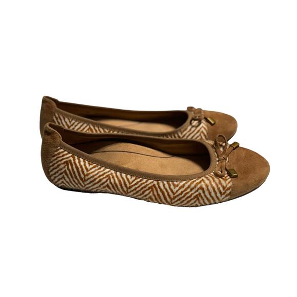 Vionic Minna Herringbone Calf Hair Suede Ballet Flats 7.5 - Picture 1 of 9